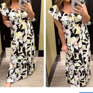 chinese dress ladies Mother of the Bride Flutter Sleeve Long Dress main image 1
